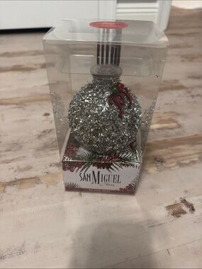 San Miguel Silver Tinsel Holiday Ornament